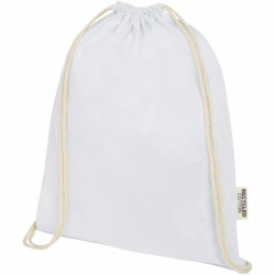 Bolsa con cordon de algodon reciclado GRS de 140 g m Oregon