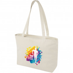 Bolsa Tote de algodon 320 g m con cremallera Ningbo