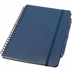 Libreta de tapa dura A5 de plastico procedente del oceano con boligrafo Thalaasa tinta negra