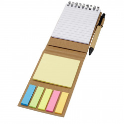 Bloc de notas adhesivas con boligrafo Flipper tinta negra