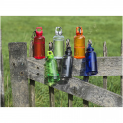 Bidon de 400 ml de plastico reciclado con mosqueton y certificacion RCS Oregon