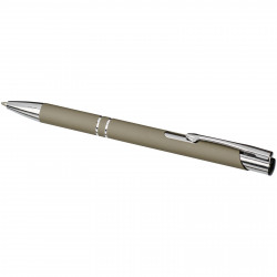 Boligrafo con empunadura de tacto suave Moneta tinta negra