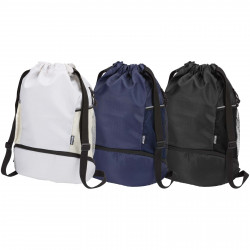 Bolsa deportiva de 18 L con cordon y compartimento inferior de material reciclado con certificado GRS Nomad