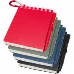 Set de libreta de tapa blanda y boligrafo de exterior de material reciclado tinta azul Lig Mini