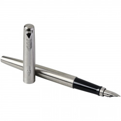 Parker pluma estilografica de acero inoxidable Jotter tinta azul