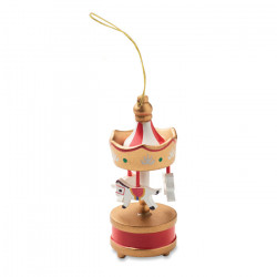 Adorno carrusel de madera