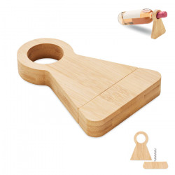 Soporte y abrebotellas bambú