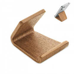 Soporte teléfono madera nogal