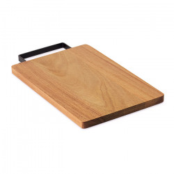 Tablero acacia con asa acero